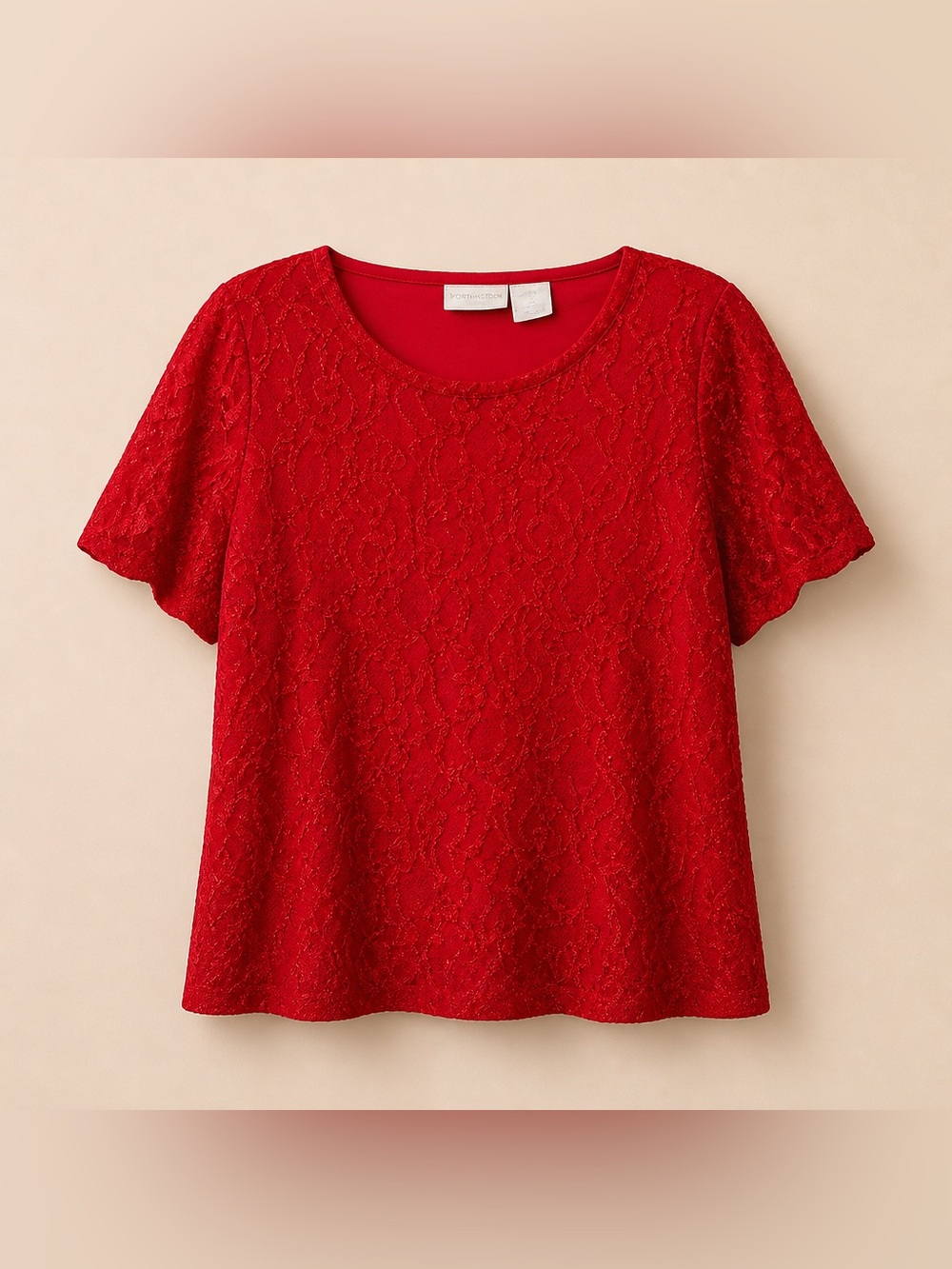 Worthington Woman 2x Nylon Rayon Polyester Textured and Lined Tunic